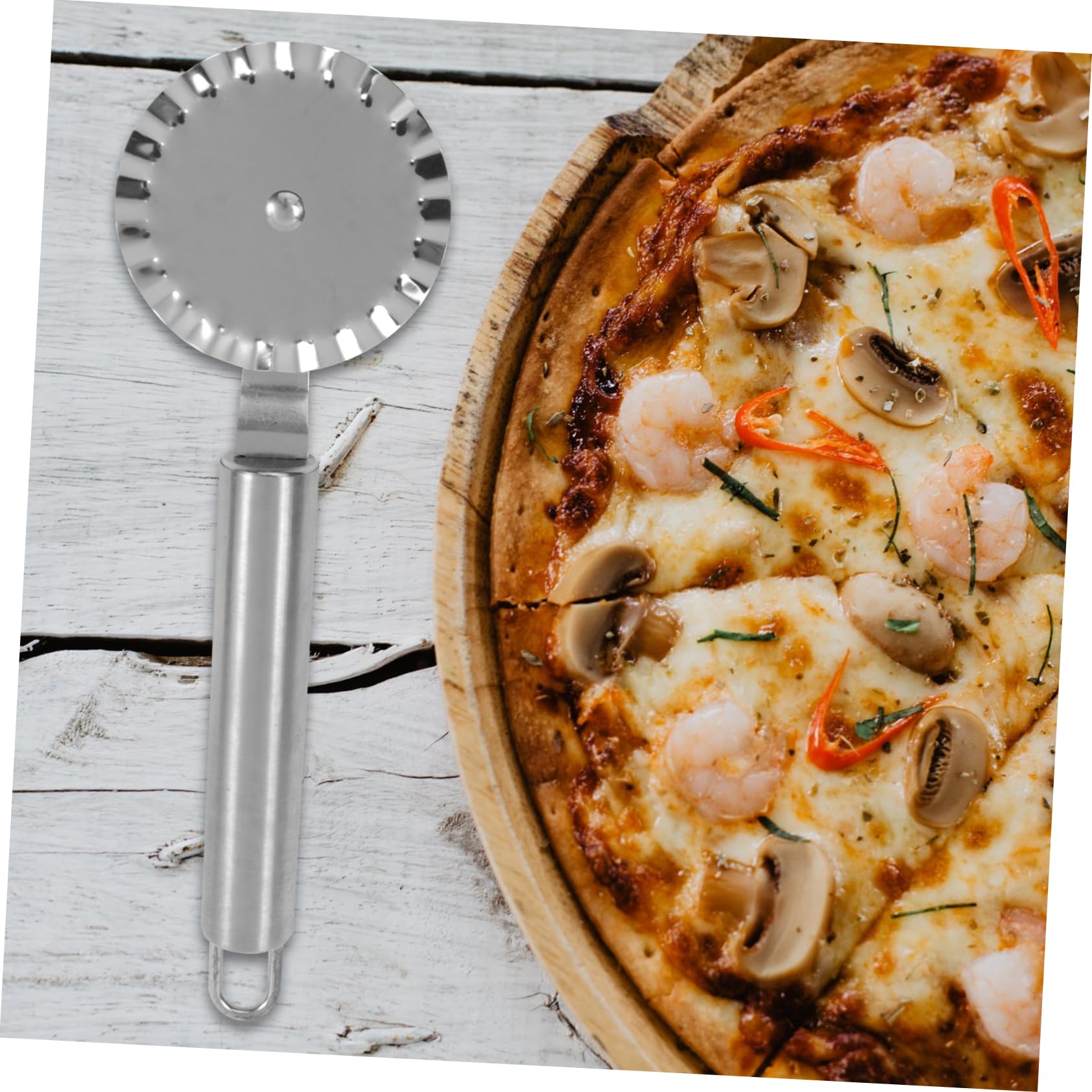 GLEAVI Stainless Steel Pizza Cutter Ravioli Slicing Tool Commercial Grade Food Slice Tool for Pastry Pizza and Crusts for Home Baking and Kitchen Use