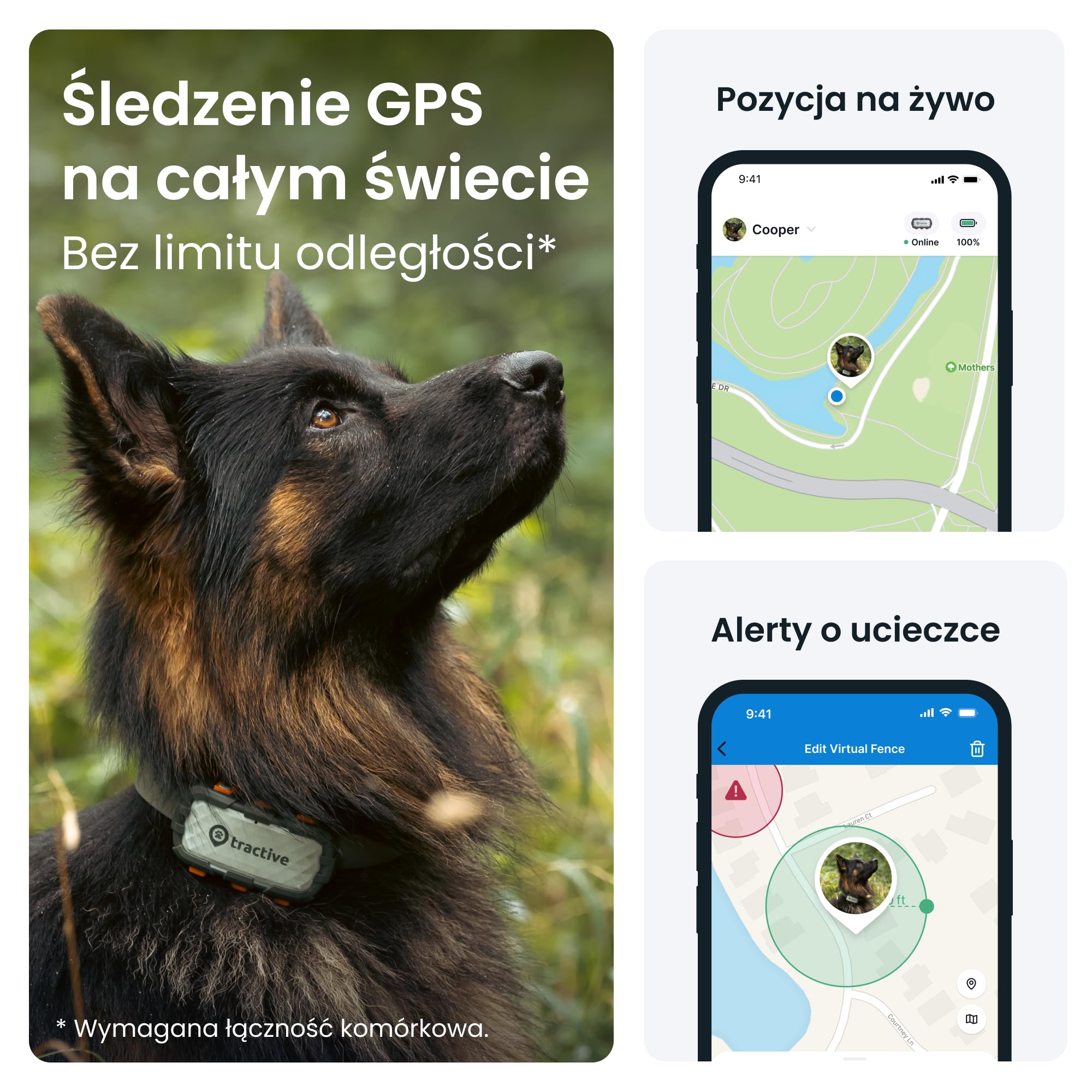Tractive GPS XL Adventure — Lokalizator dla psa, Obudowa z włókna szklanego odporna na ugryzienia, Do miesiąca działania baterii, Śledzenie pozycji w czasie rzeczywistym na całym świecie