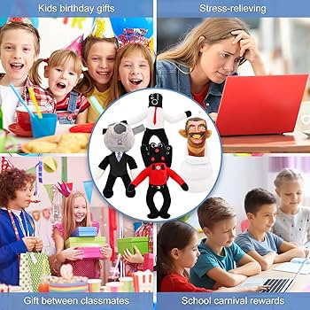 Buy 4PCS Skibidi Toilet Toy Plush,Speakerman Plush,Cameraman Plush