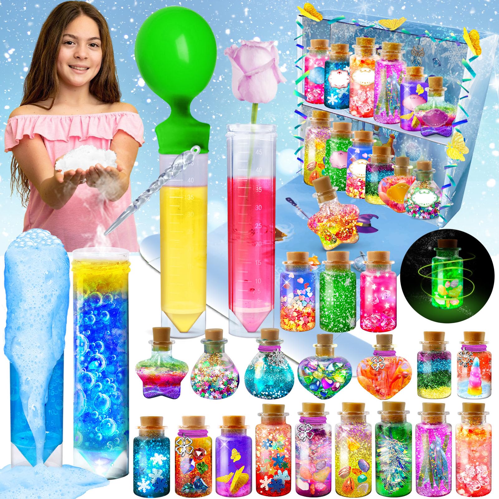 Kit de bricolage magique de fée pour enfants avec 20 bouteilles de
