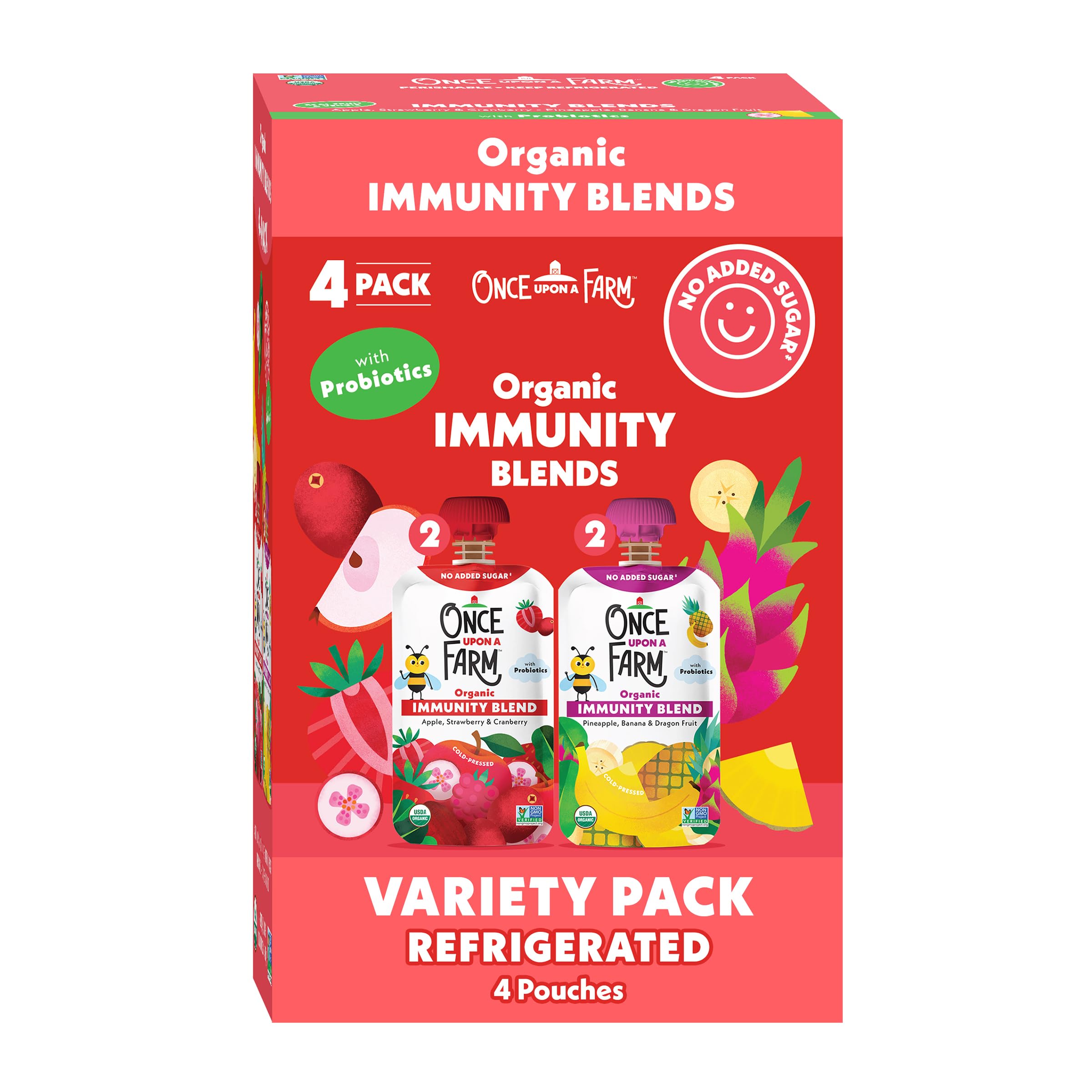 Once Upon a Farm Organic Apple Cranberry Pineapple Banana Immunity
