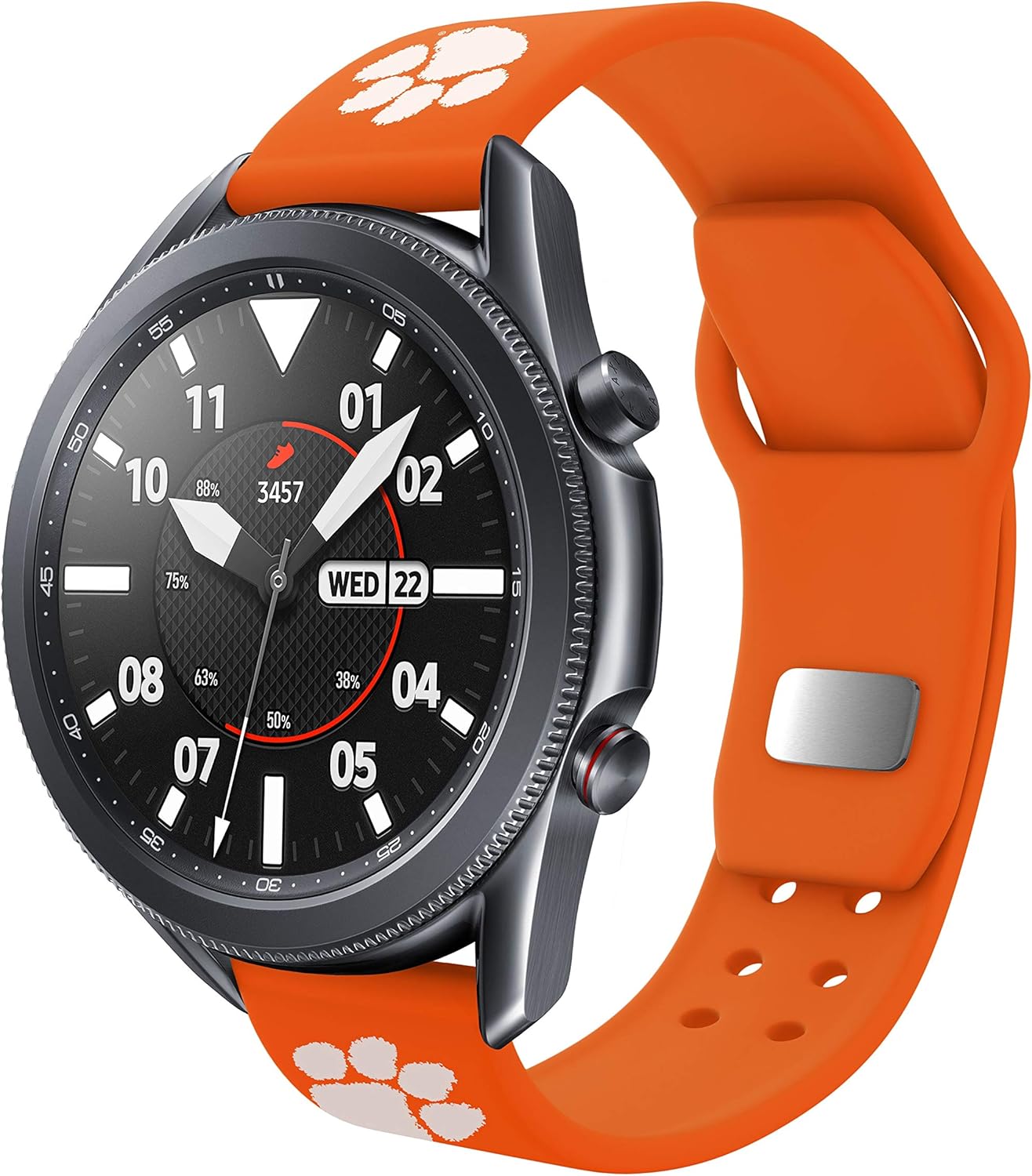 Affinity Bands Clemson Tigers Silicone Sport Band compatible with Samsung and More (20mm Orange)