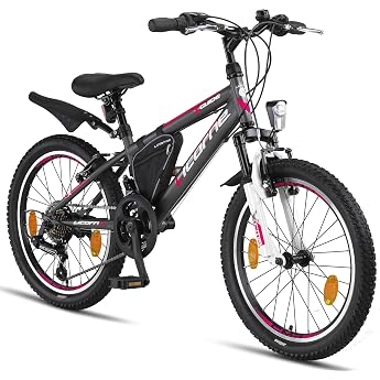 Licorne Bike Guide Premium Mountain Bike in 20, 24, 26 Inches Bicycle for Girls, Boys, Men and Women, 21 Speed Gear (for 20 I
