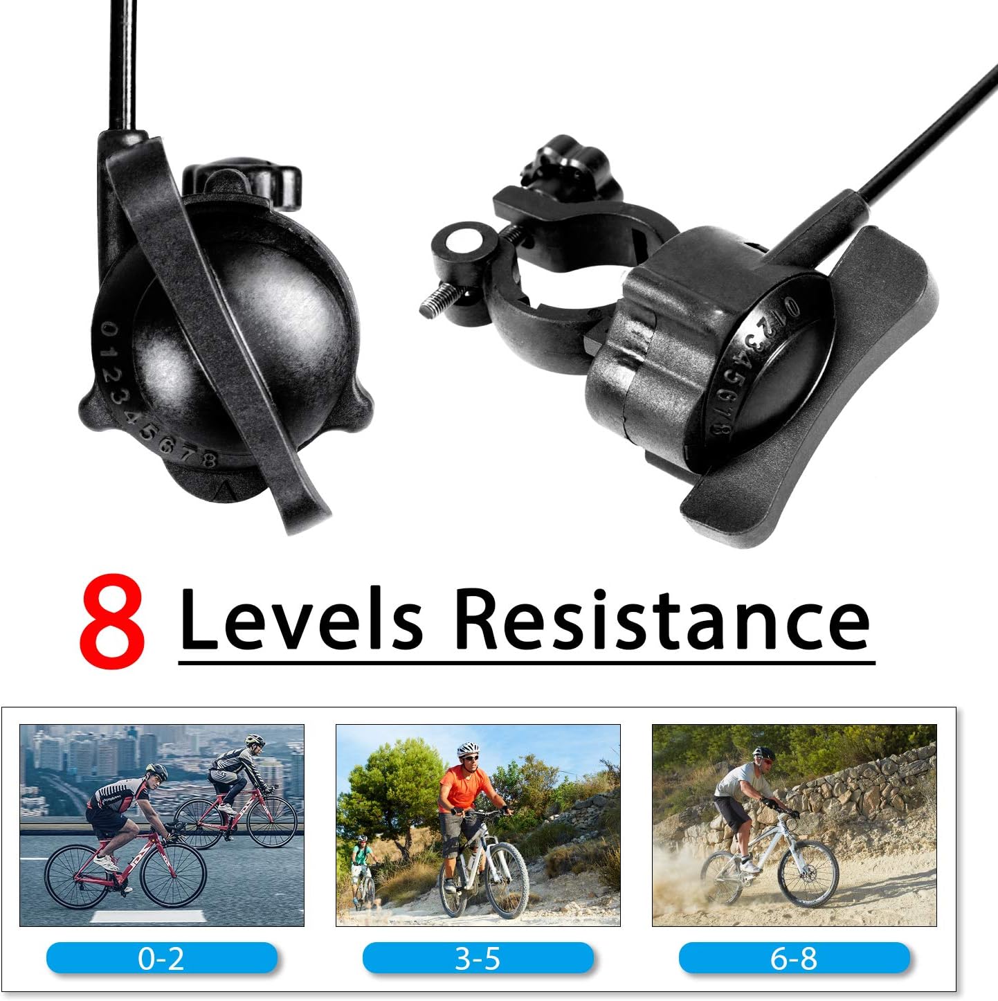 Puluomis Bike Trainer Stand, Foldable Steel Magnetic Exercise Bicycle Trainer Stand with 8 Levels Resistance, Noise Reduction, Red : Sports & Outdoors