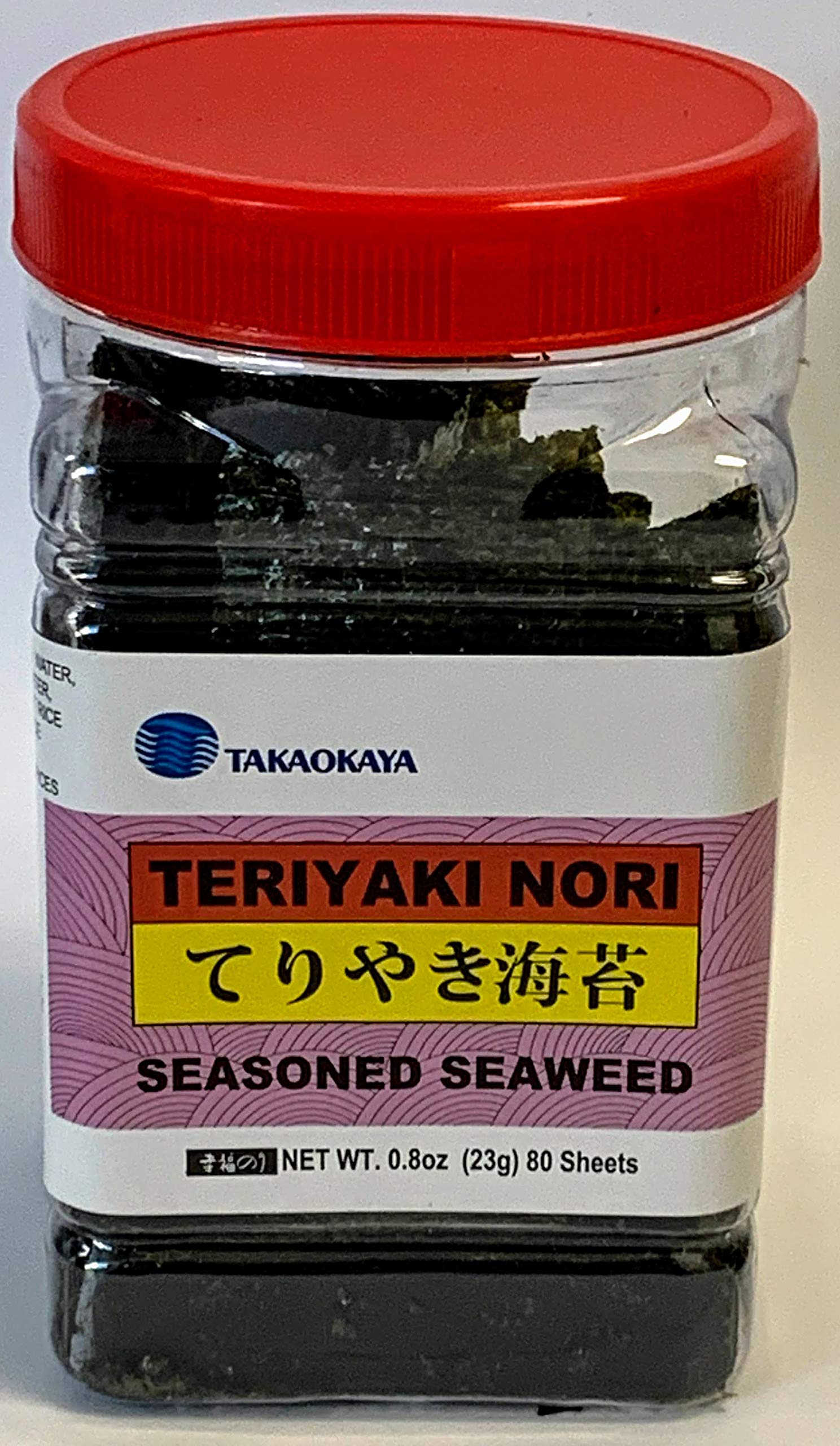 Amazon.com: Takaokaya, Teriyaki Nori (80-Sheets, Seasoned Seaweed