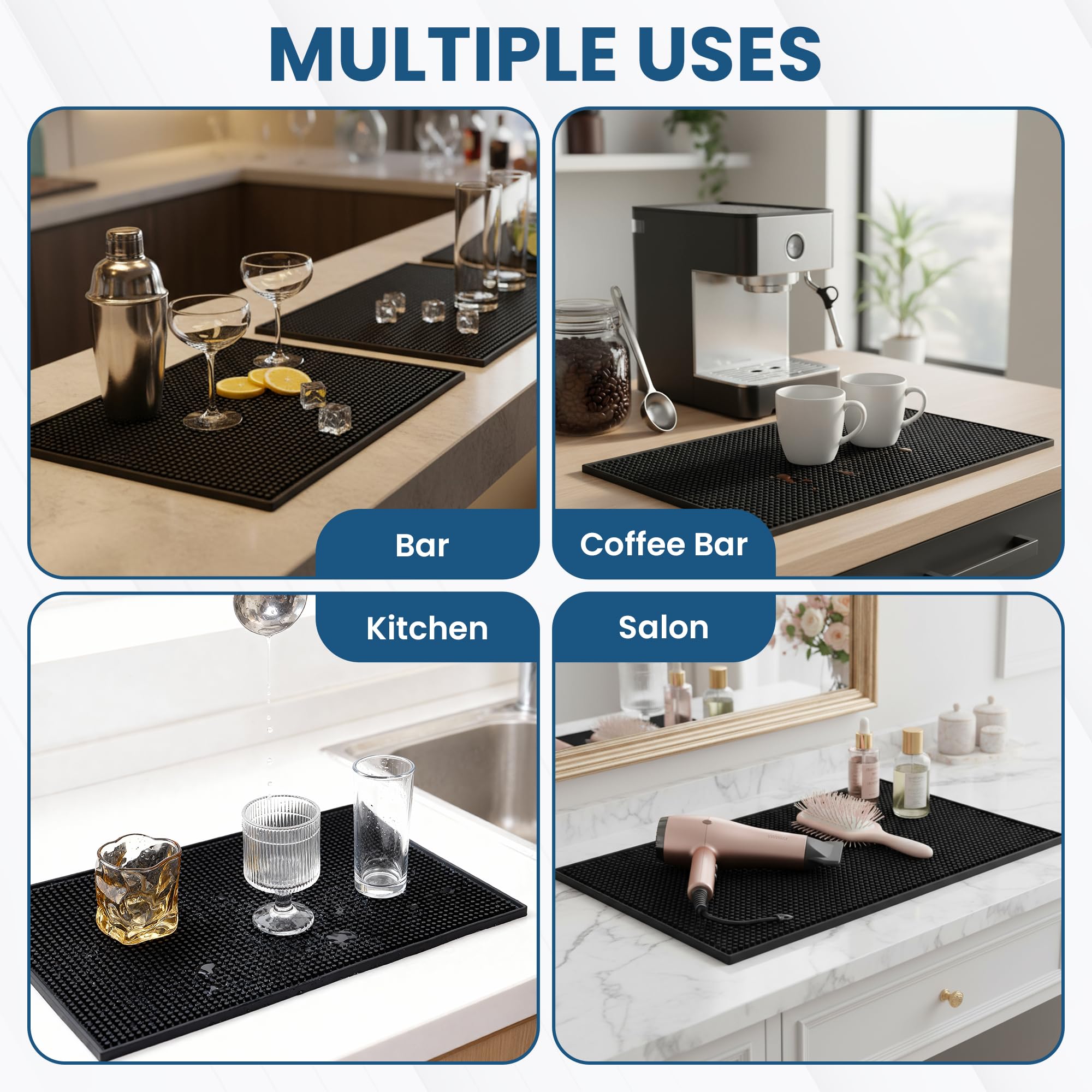 Axieso Rubber Bar Mats for Countertop 18 x 12 in - 2 Pack Non-Slip Mats — Amazon image 7