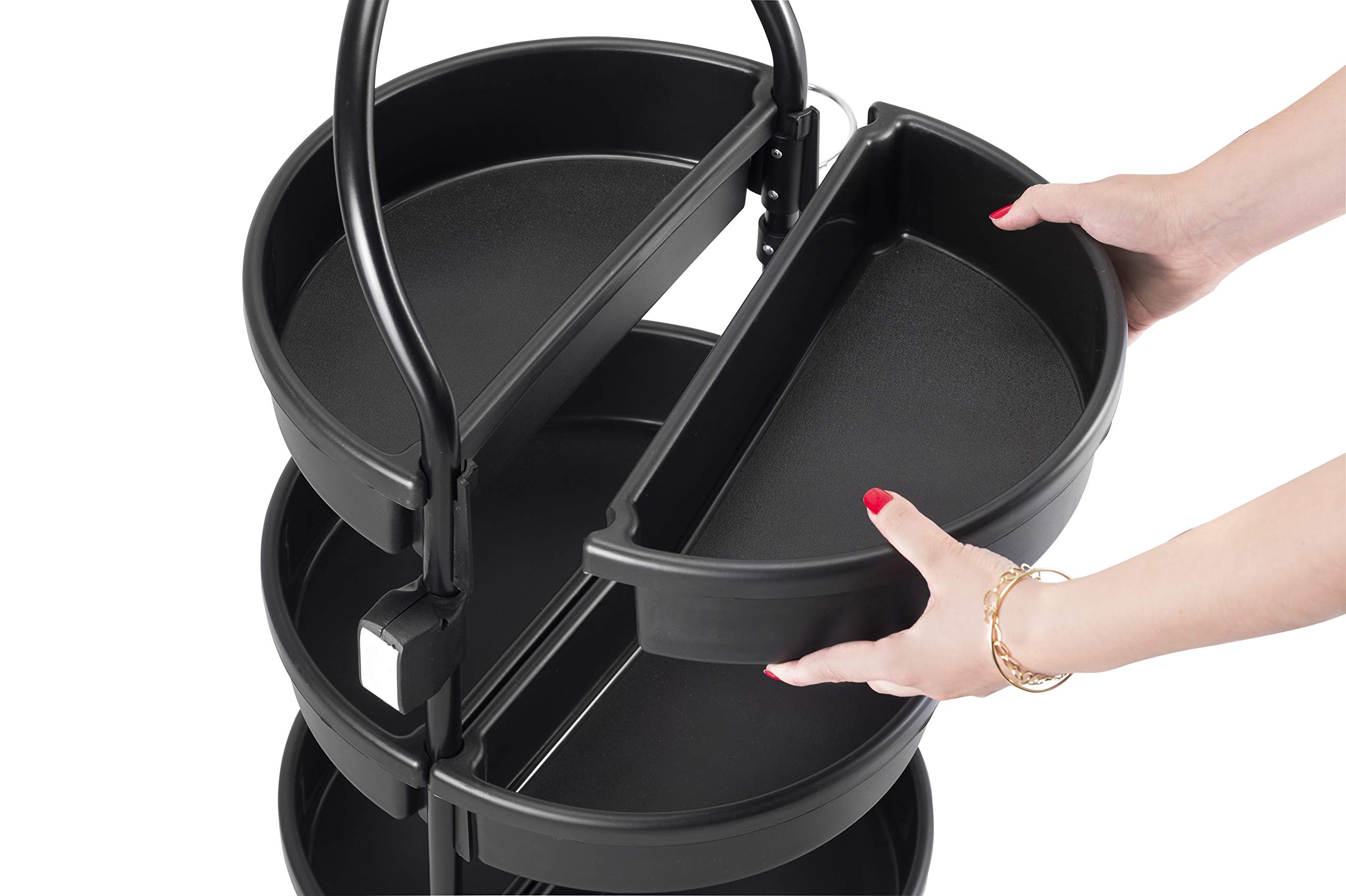 DOMPEL Chariot multi-usage pour salon coiffure barbier Noir