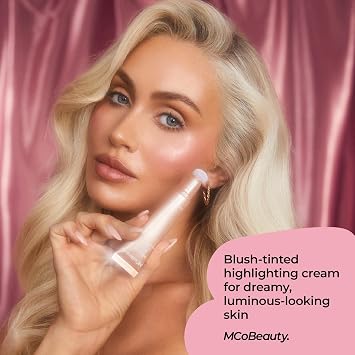 MCoBeauty Highlight & Glow Beauty Wand Liquid Highlighter - Champagne | Buildable Highlighter with Soft Radiant Finish, For Luminous Skin, Vegan & Cruelty Free