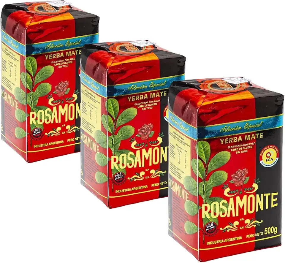 Kit 3 Erva Mate Argentina Rosamonte Especial 500g