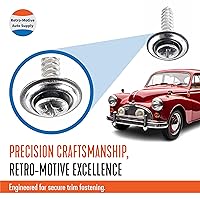 Vista 3 de Retro-Motive Tornillos cromados Phillips #8 de cabeza ovalada – Tornillo cromado de calidad – Paquete variado de 175 tornillos de acabado liso 25