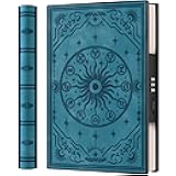 Diary with Built-in Password Lock – Soft Leather Journal for Men & Women, Personal Planner Organizer, Embossed Zodiac Horoscope, 220 Pages, 180° Lay-Flat Design, 100gsm Paper (5.9” x 8.5”), Teal