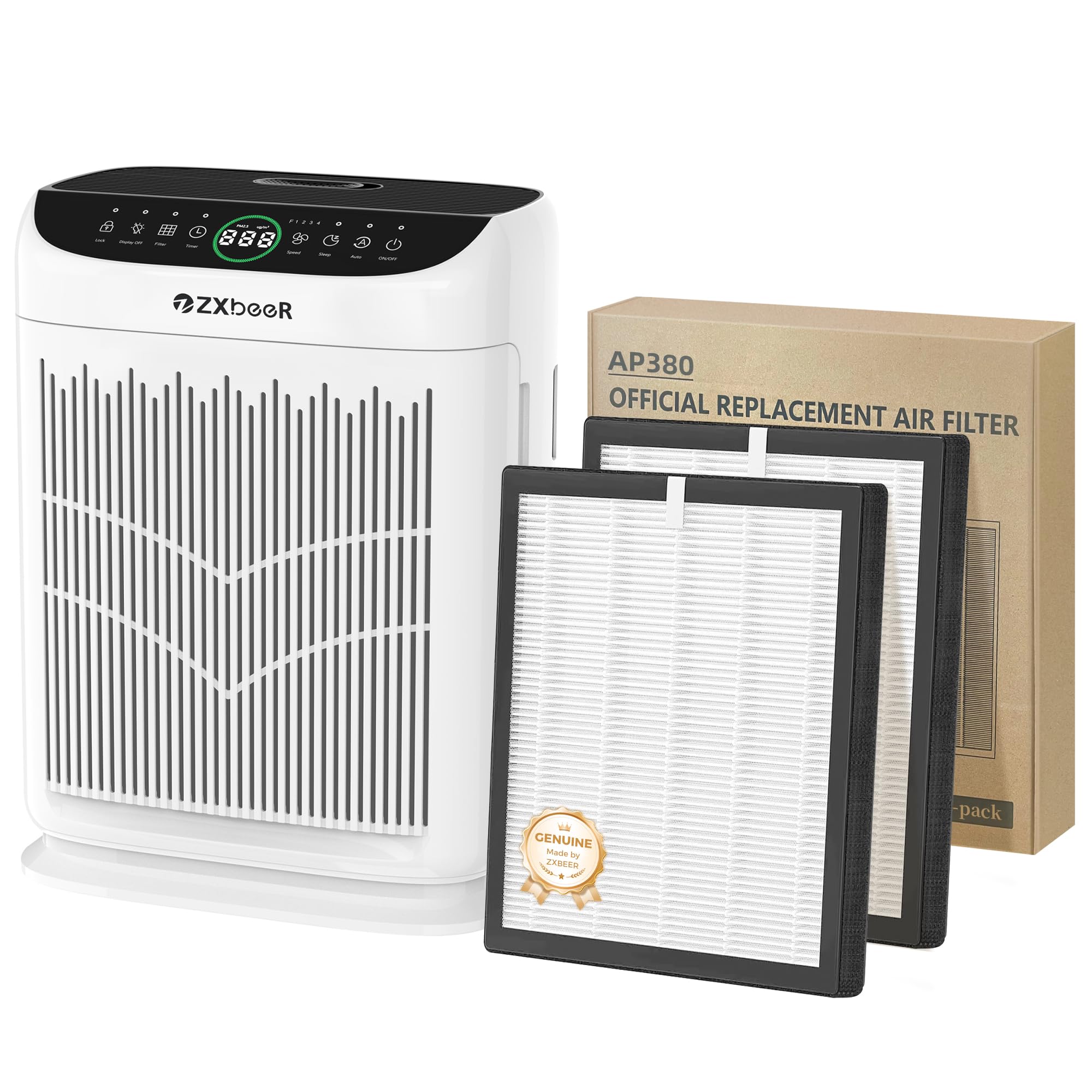 Amazon.com: ZXBEER AP380 Air Purifier + 2Pack Genuine Replacement