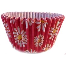 Scrumptious Sprinkles Cerise Daisy Cupcake Cases x 36, Fabric, Multicoloured, 10x10x7 cm