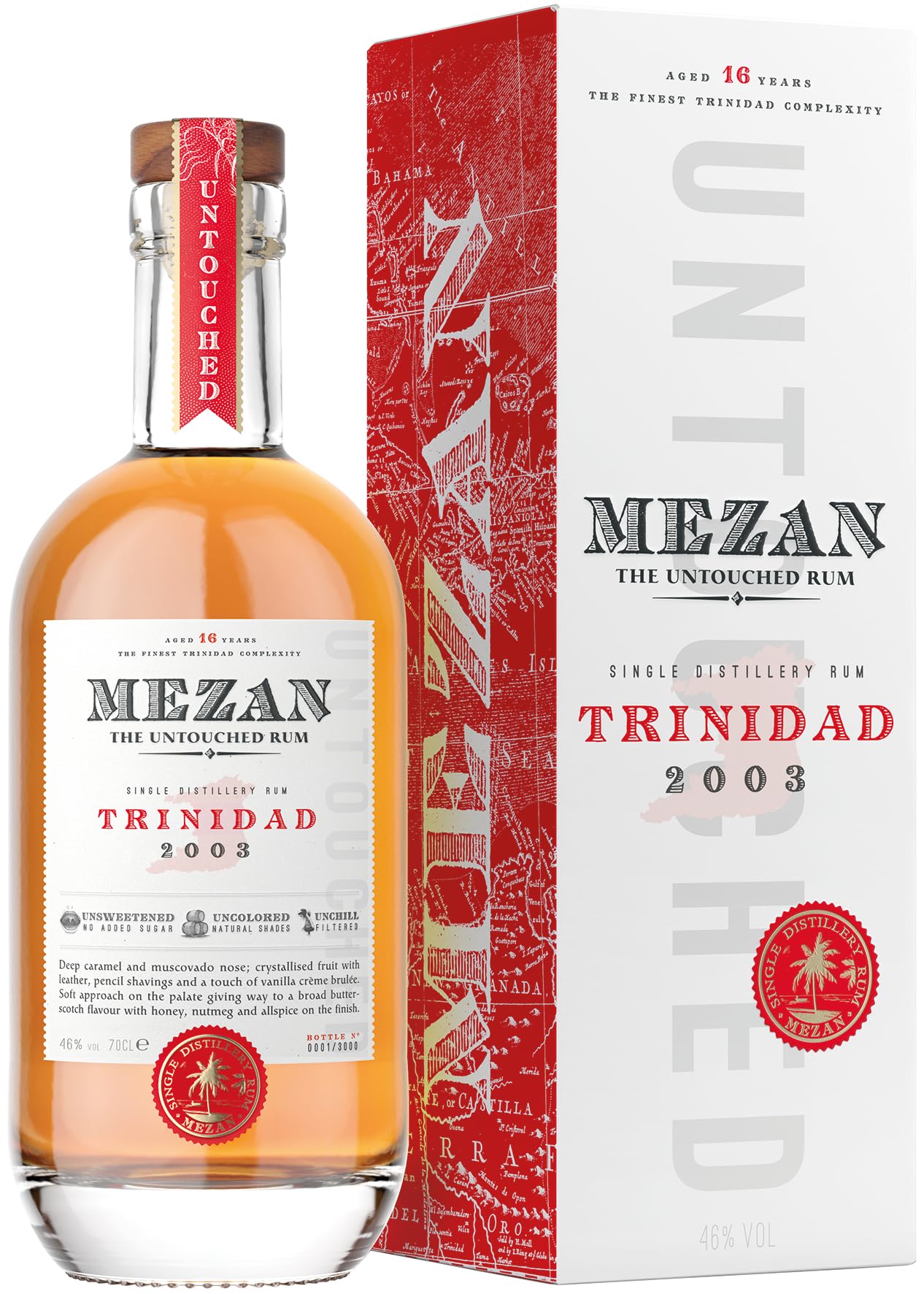 Mezan Trinidad TDL Rum 2003 | Jahrgang | Ungefärbt & Ohne Zuckerzusatz | 0,7L