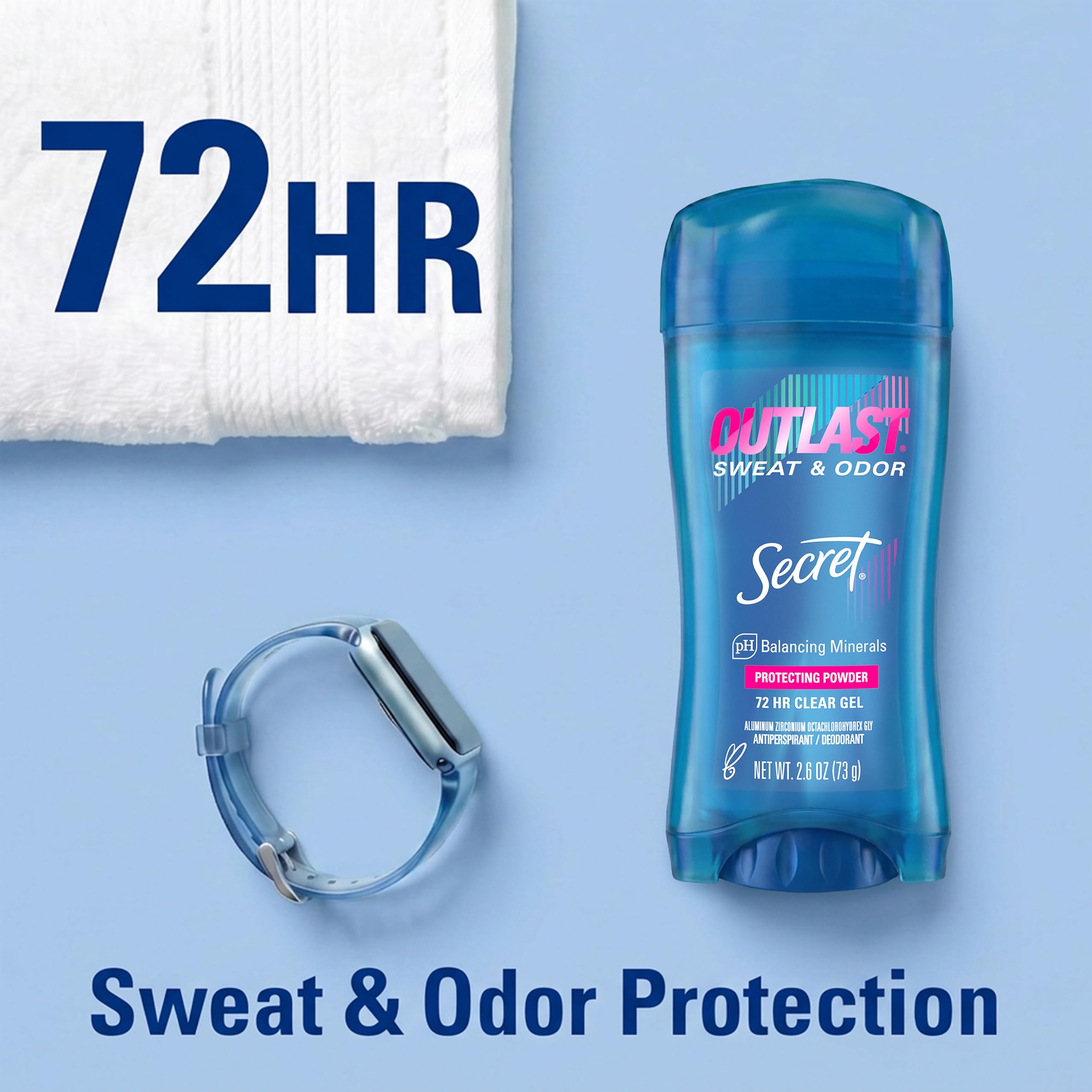 SECRET OUTLAST - Clear Gel (Protecting Powder) 76g Deodorant - aus USA