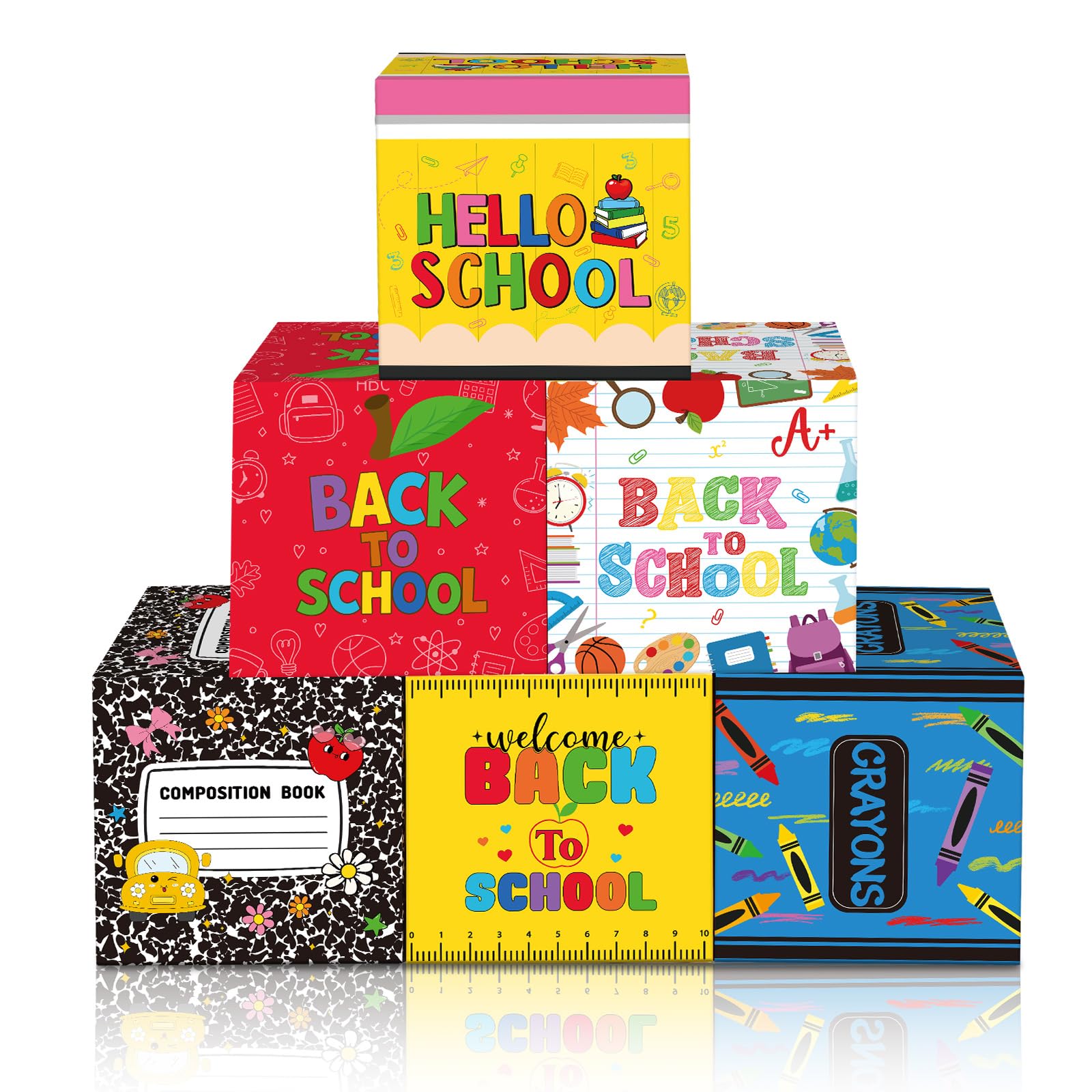 Boîte de décoration de fête rentrée scolaire maternelle Tenceur 30 cm