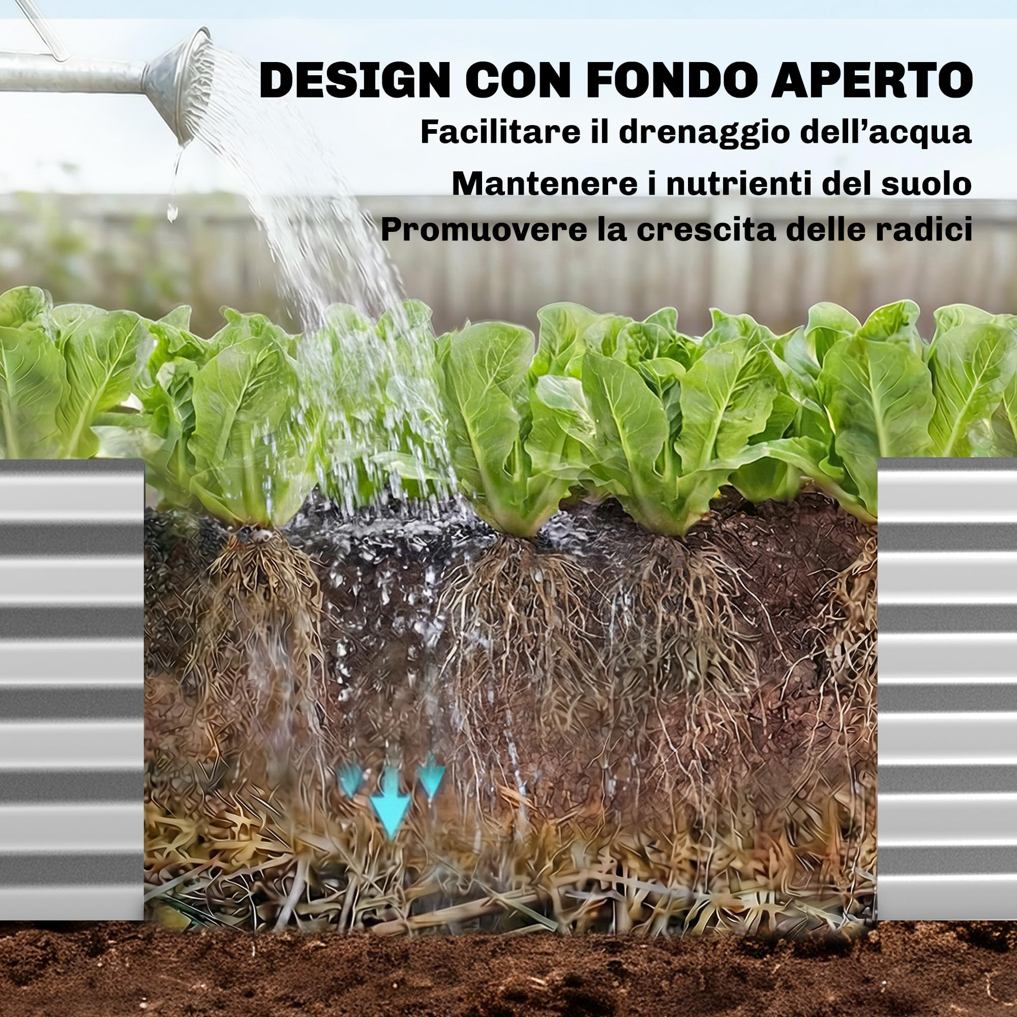Outsunny Orto Rialzato da Esterno con Graticcio per Piante Rampicanti, Serra Coperture, Fioriera da Esterno Elevata in Acciaio con Fondo Aperto e Guanti, Verdure e Fiori, 200x60x103 cm, Argento