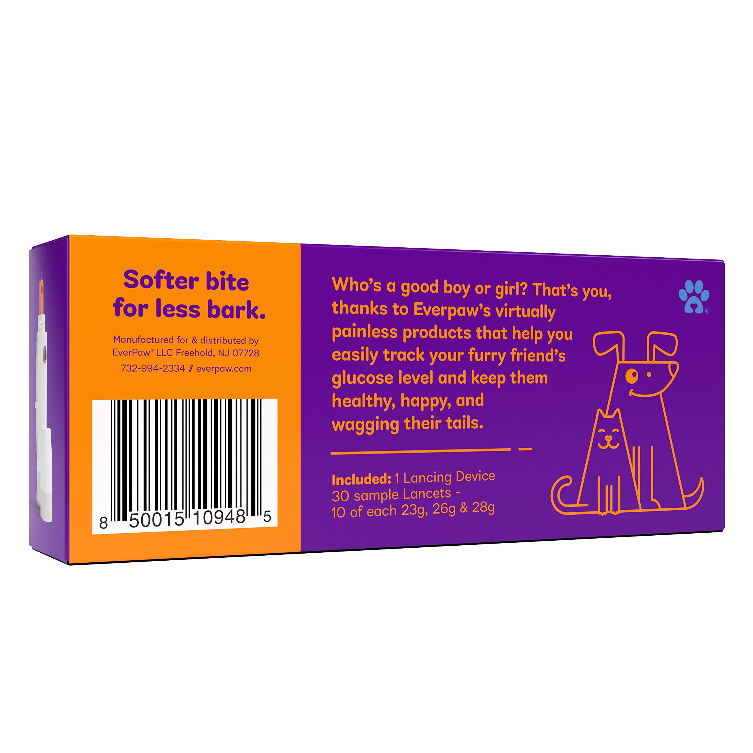 EverPaw Lancing Device Kit + 30 Twist Top Lancets for Blood Glucose