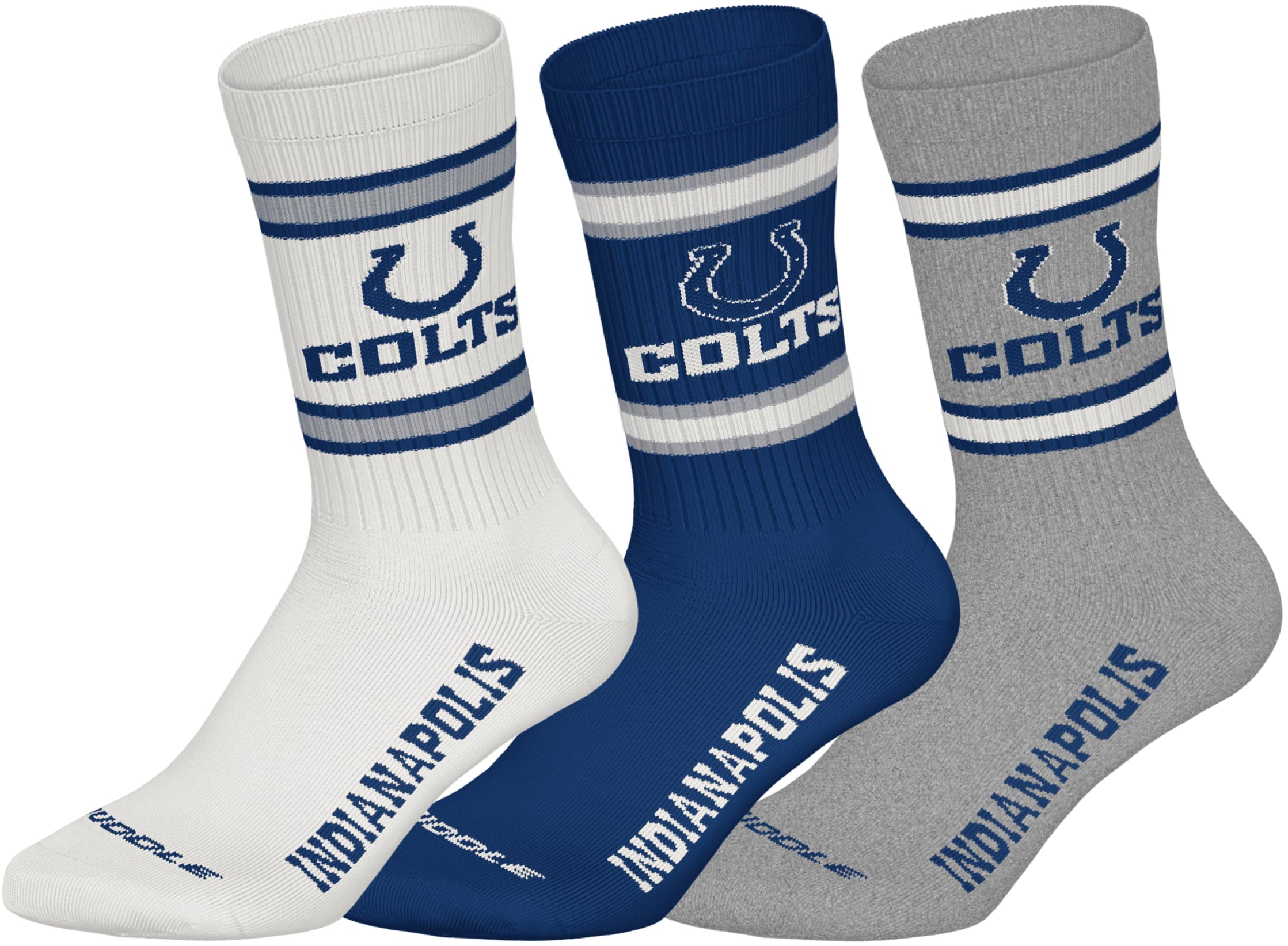 NFL Unisex Colts 3pk Crew Socks Socks