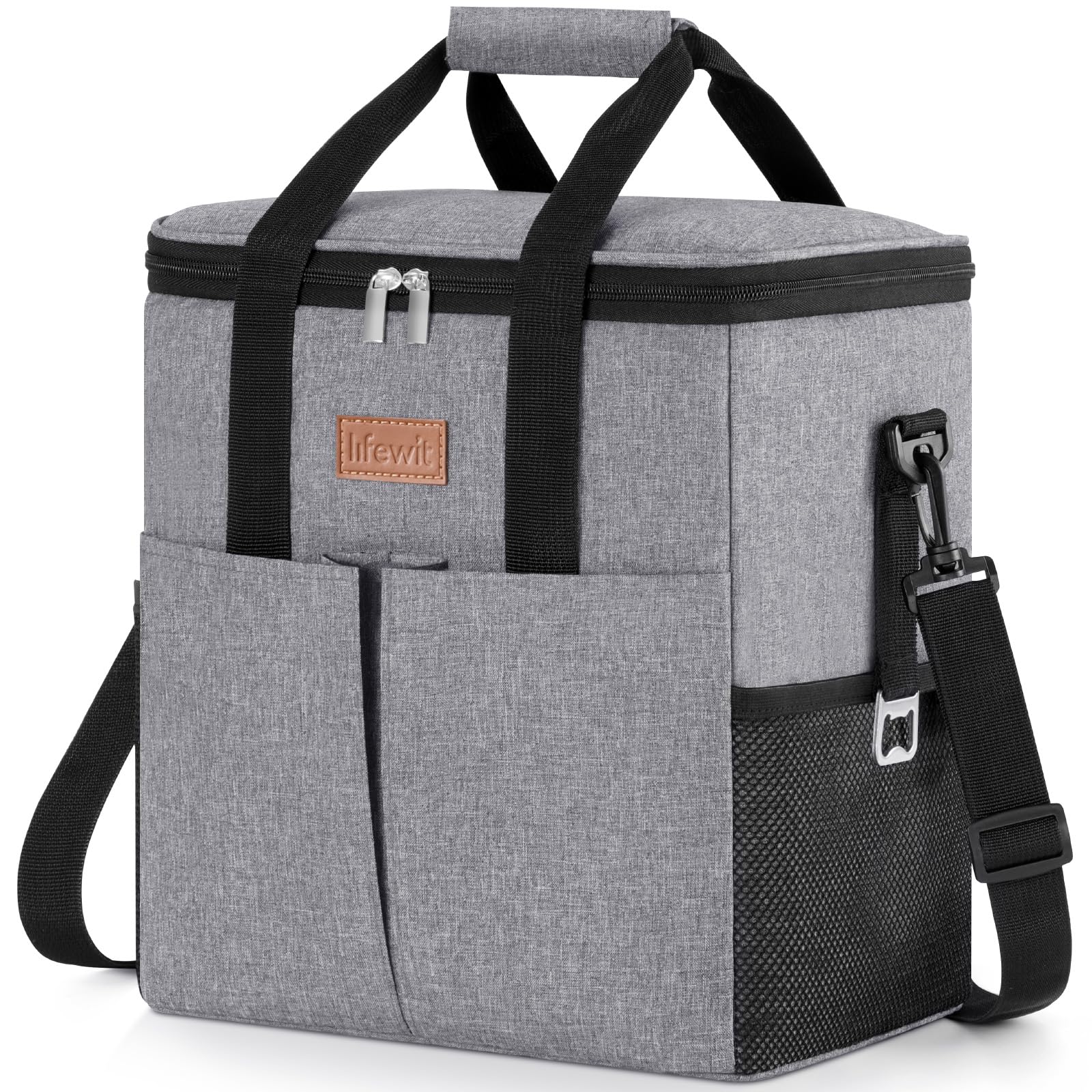 Lifewit Bolsa Termica, Nevera Portatil Tela con Forro Interior Impermeable, Bolsa Nevera con 2/3 Bolsillos Delanteros para Camping, Viajes, Compras, Picnics