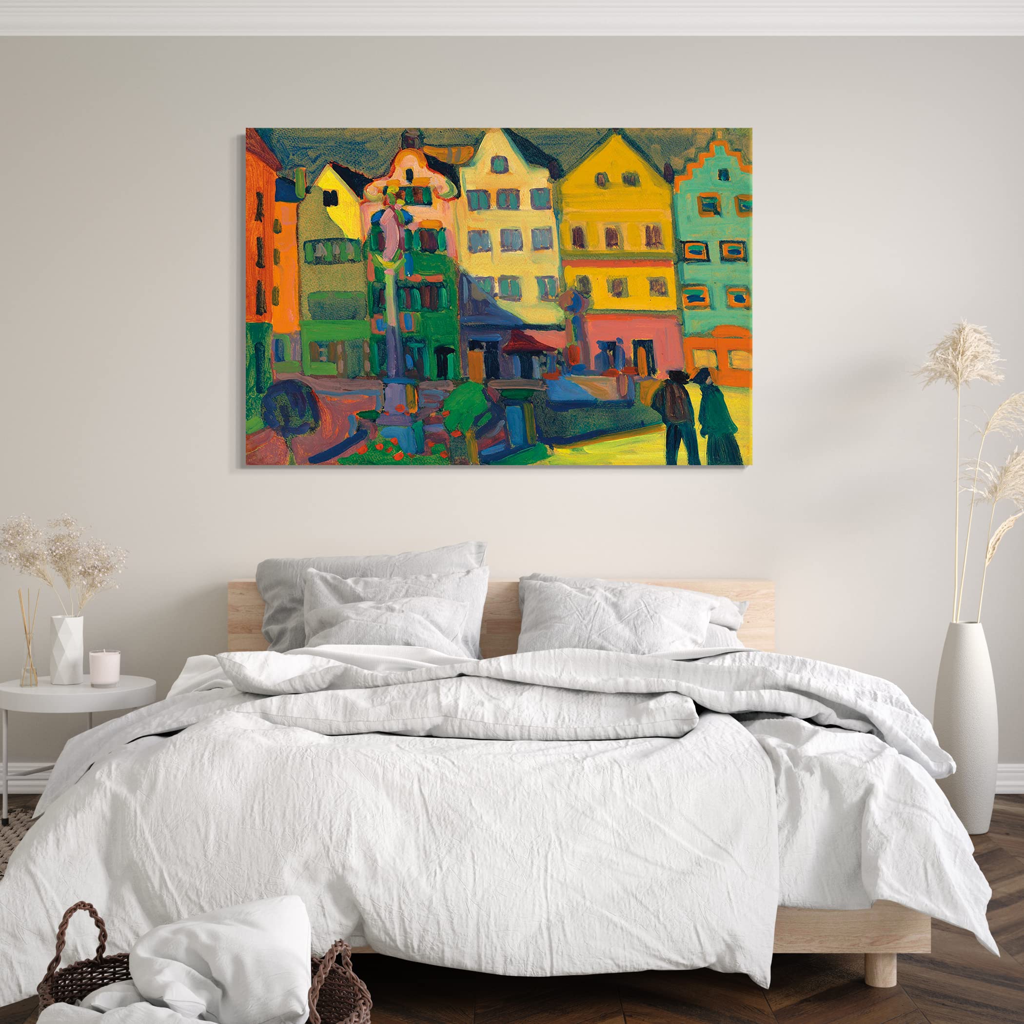 Impression sur toile (120x80cm): Wassily Kandinsky - Weilheim-Marienplatz