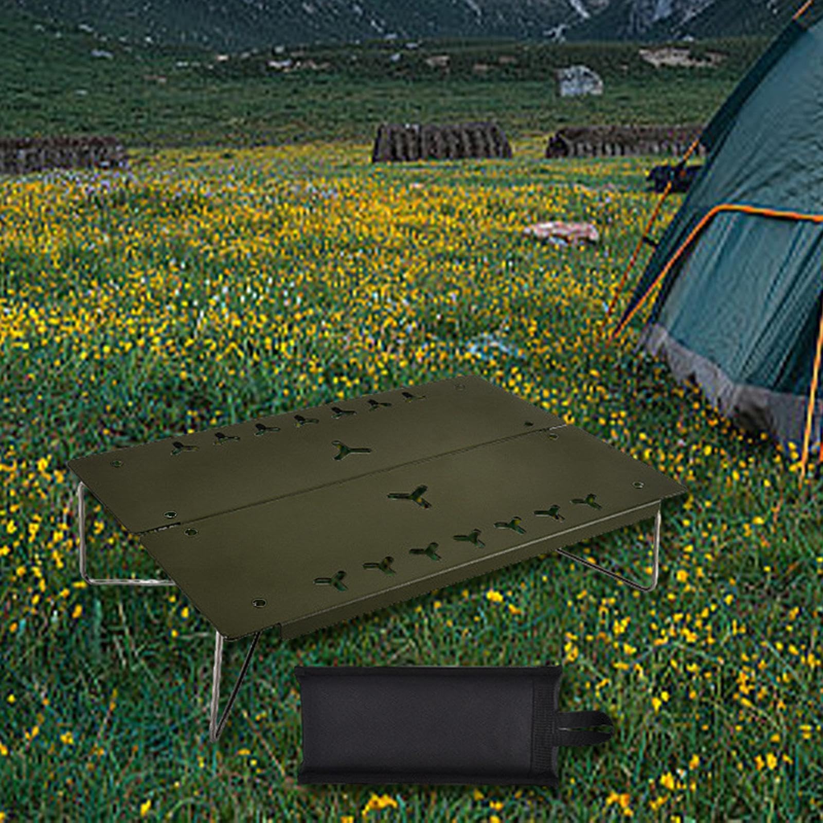 CALANDIS™ Folding Table Wih Carrying Bag Outdoor Table for Hiking Patio Travel Green | Furniture | & Hiking | Outdoor Sports-image-32