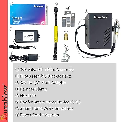 Durablow 6VK-SH3002 Smart Home WiFi Electronic Automatic Spark to Pilot Valve Kit - Thumbnail 3