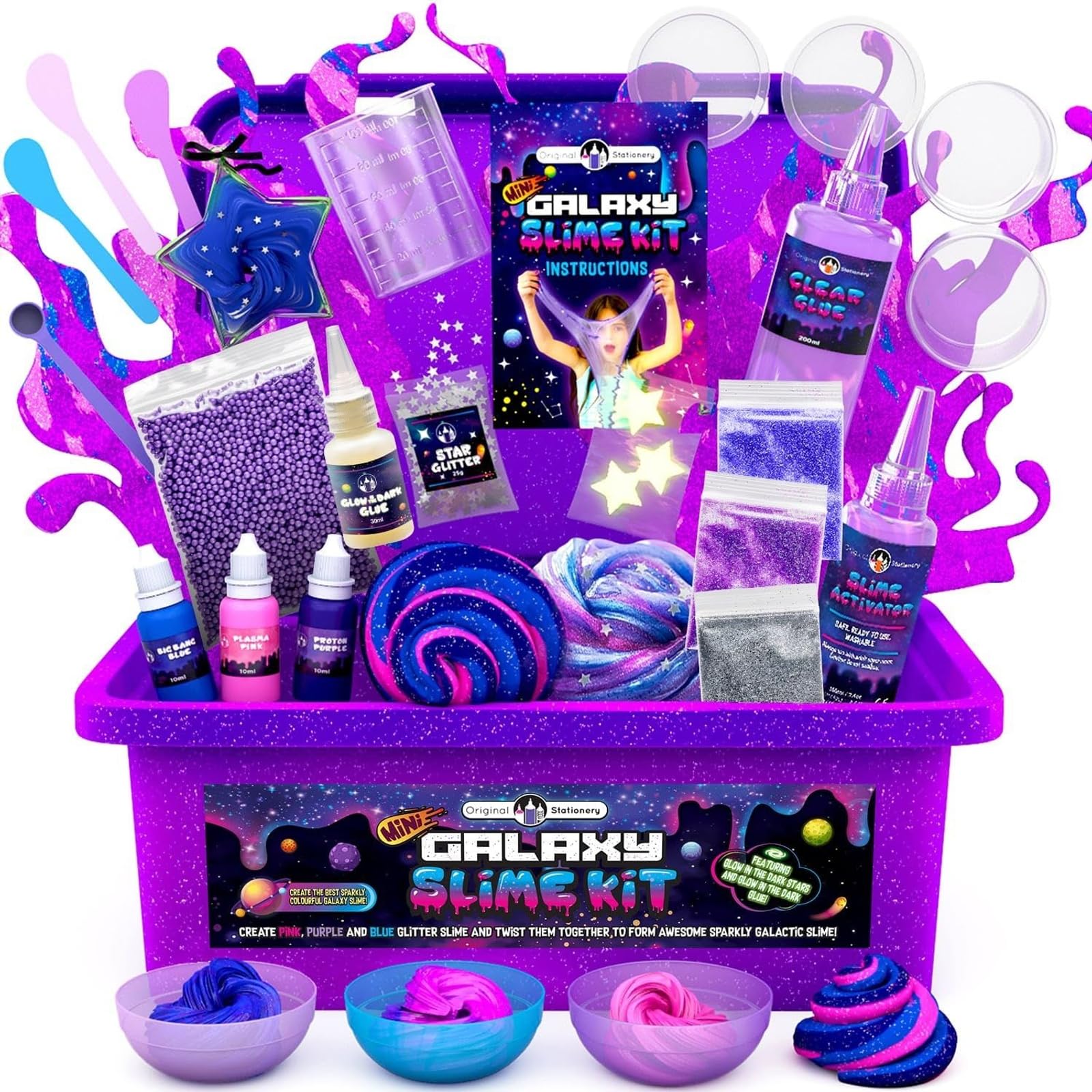 Amazon.com: Original Stationery Mini Galaxy Slime Kit for Girls