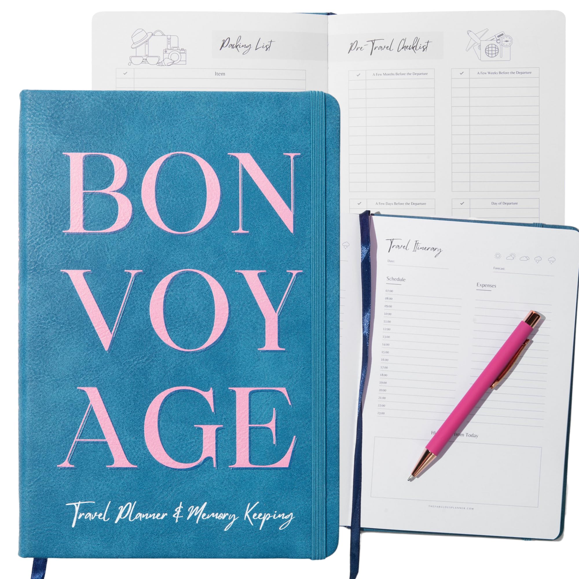 Diario de viaje, organizador de itinerarios y diario de recuerdos de viaje para mujeres y hombres, libro de registro de viaje para 6 viajes con listas de embalaje, notas y reflexiones, tamaño A5 (sin
