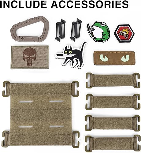 Vista 3 de Mardingtop - Mochila táctica de 28L para hombres con parche de velcro, Caqui