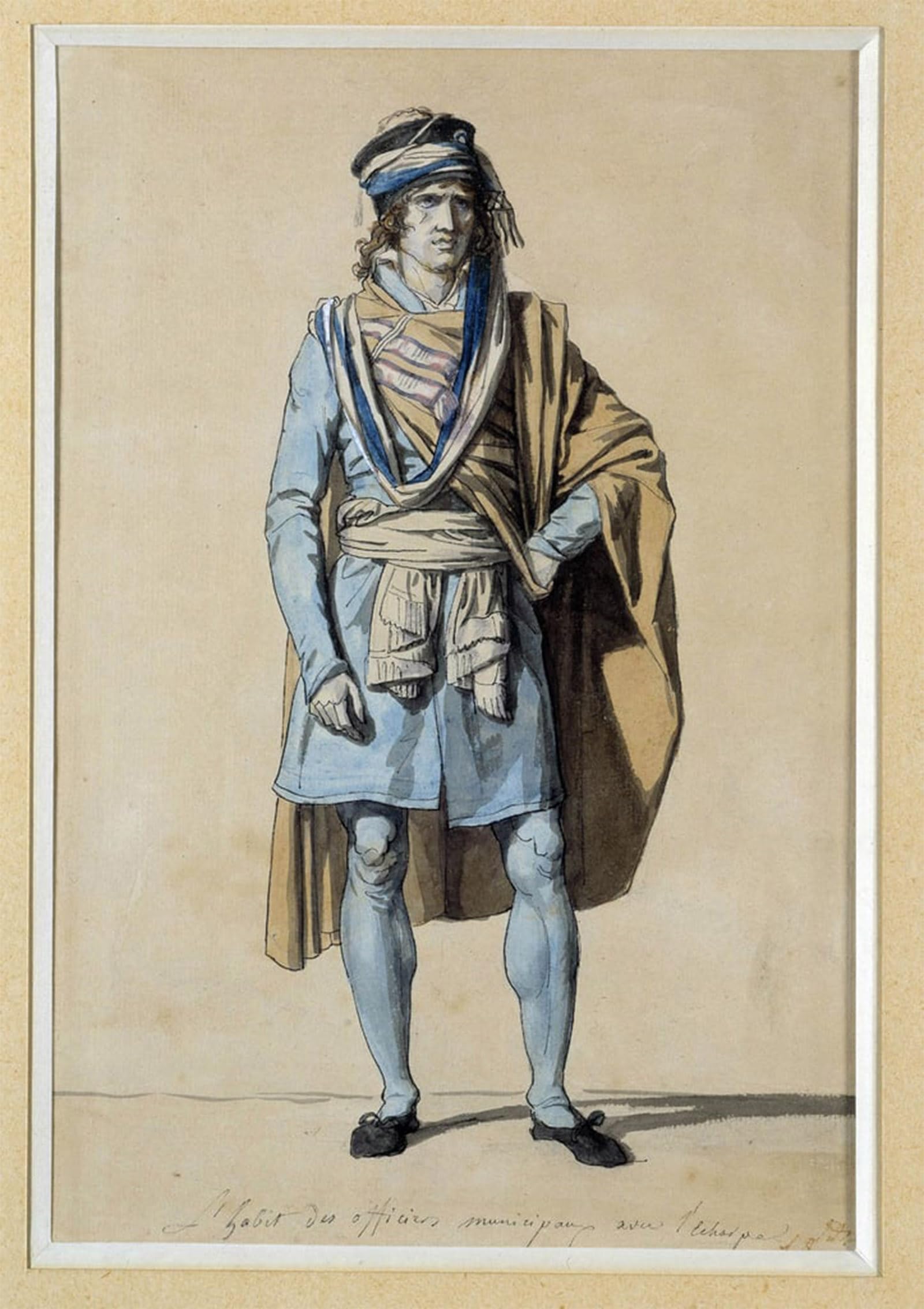Artxlxxbn No Frame Famous Art Print Poster Vintage Wall Art French Revolution Civic Costume Project By Jacques Louis David Canvas Art Poster For Home Decor 60X90cm