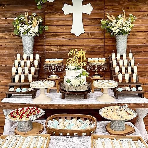 Miniatura 4 de 1 adorno para pastel con purpurina de Jesús, decoración religiosa para tartas de Pascua, decoración de tartas de cruz para fiestas temáticas de