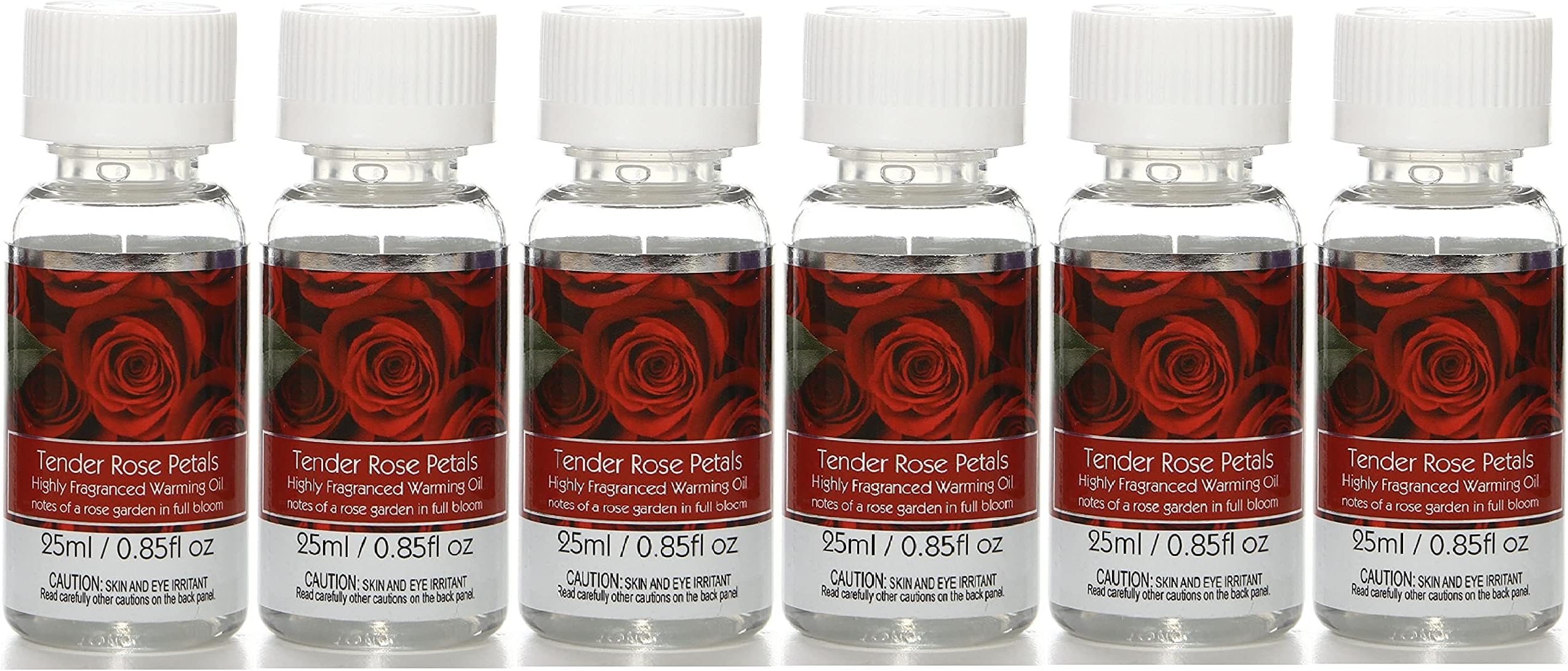 Hosley Concentrated Tender Rose Petals Warming Oil for, Meditation, Yoga, Spa Highly Scented Fragrance Oils for Home 25 ml Bottles (Pack of 6)