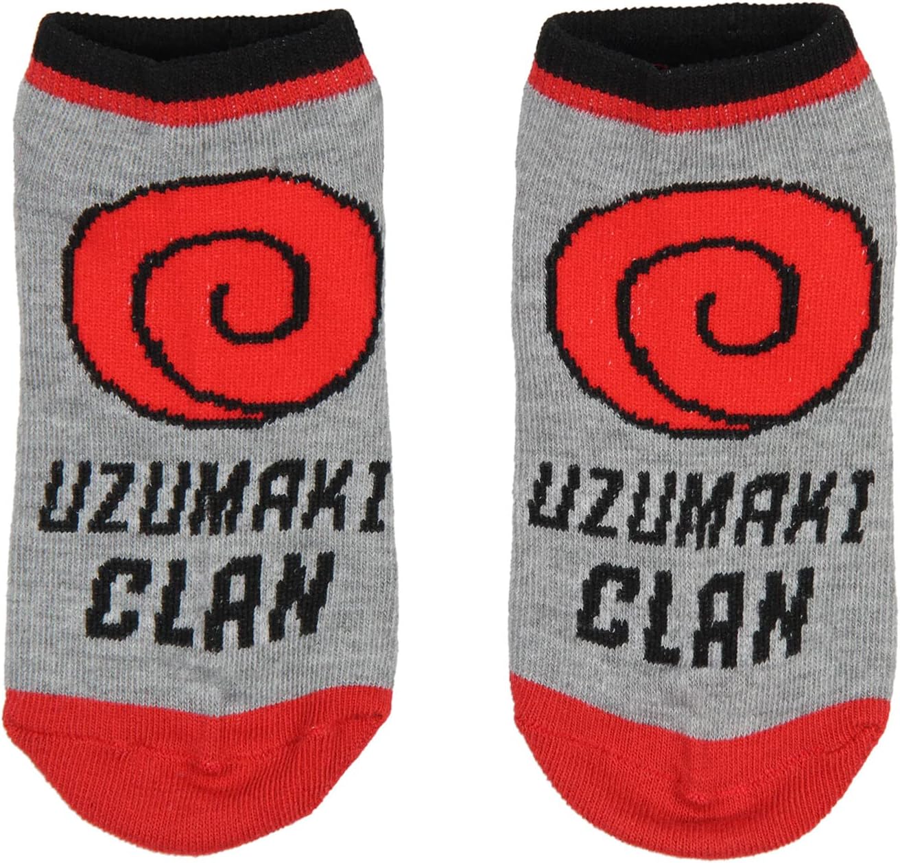 Bioworld Naruto Shippuden Boys' Socks Akatsuki Uzumaki Uchiha Clan Hidden Village 4 Pairs Kids Ankle No Show Socks