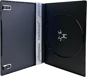 Mediaxpo 10 Premium Slim Black Single DVD Cases 7MM 100% New Material