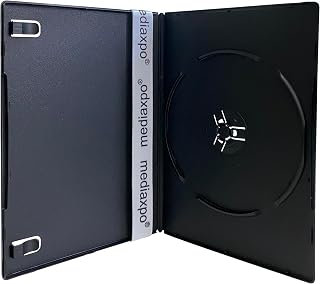 Mediaxpo 25 Premium Slim Black Single DVD Cases 7MM (100% New Material)