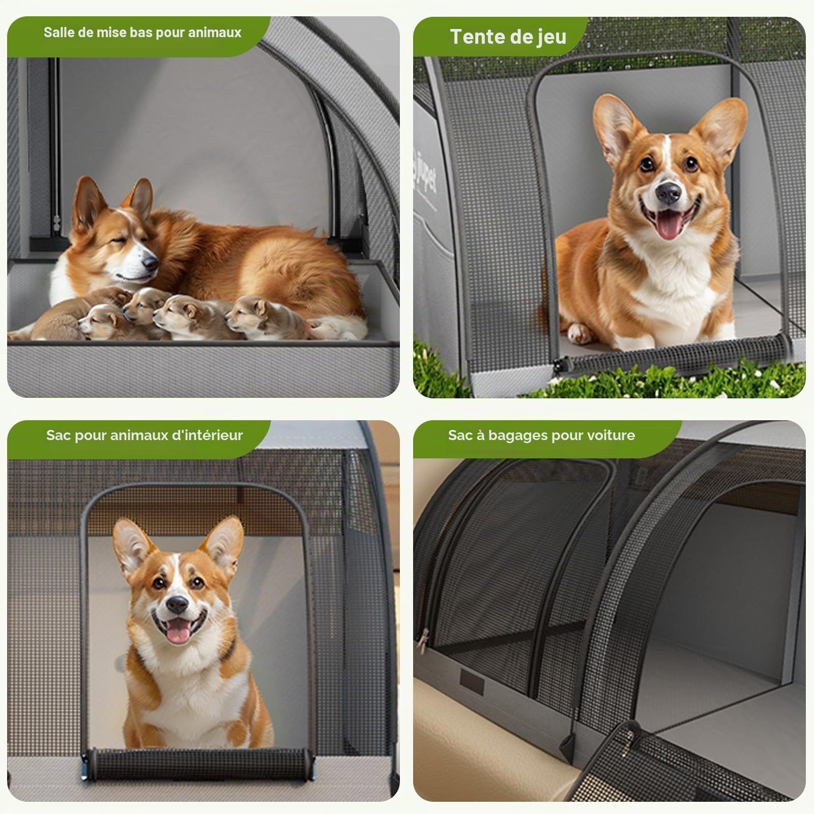 Siège auto pliable pour 2 chats ou petits chiens, siège auto étanche pour chien pour le dos, caisse de transport pour chats lavable pour pique-nique, voyage, tourisme 100X50X50