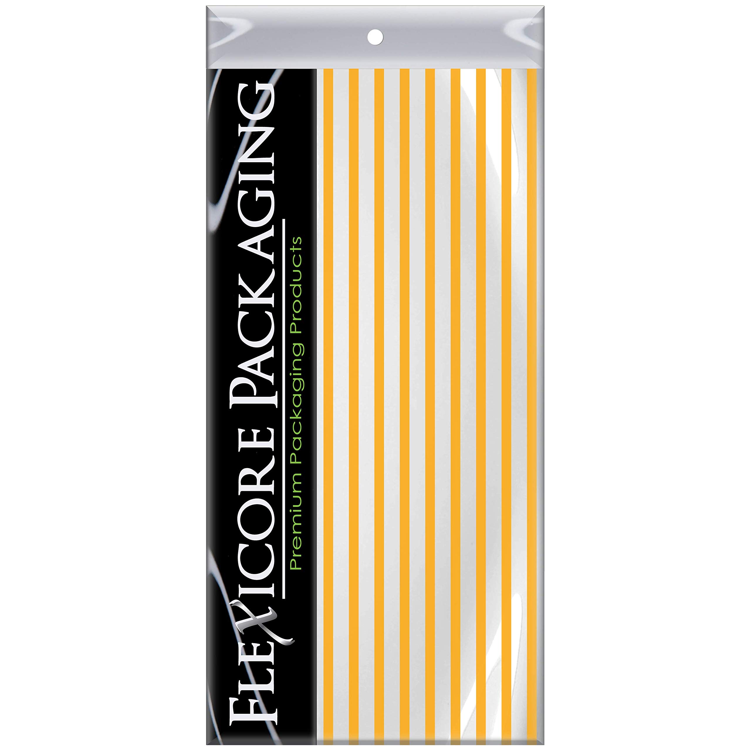 Flexicore Packaging Mandarynka Pomarańczowy Pin Stripe Print Gift Wrap Rozmiar bibułki: 38 cm x 20 cali | Liczba: 50 arkuszy | Kolor: Mandarynka Pin Stripe