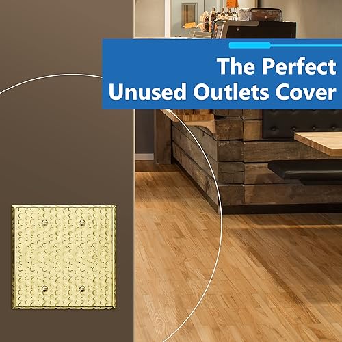 Vista 44 de LIDER Placa de pared de metal en blanco, cubierta de salida de acero inoxidable, resistente a la corrosión, tamaño mediano de 1 banda, 4.88 x 3.11