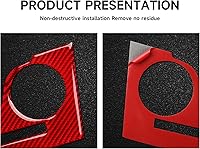 Vista 4 de Para 2011 2012 2013 2014 Dodge Charger Accesorios Consola central Aire Acondicionado Interruptor de Volumen Panel de Fibra de Carbono Pegatina