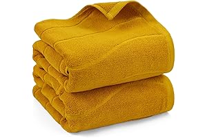Ultra-Absorbent Mustard Yellow Bath Towels: Elevate Your Bathroom Experience