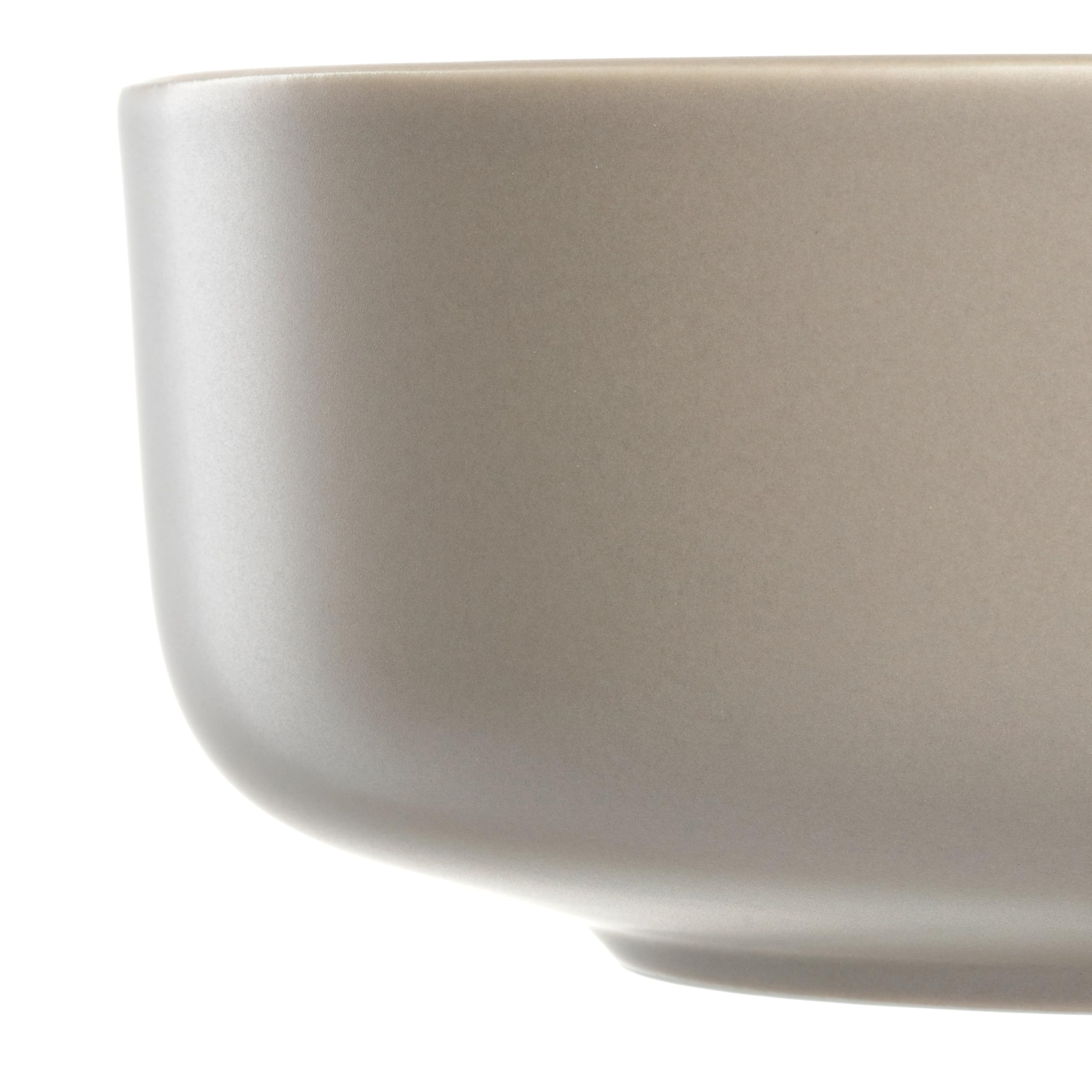 LEONARDO HOME Juego de 6 cuencos ROMA • Diámetro 15,7 cm • Apto para microondas y lavavajillas • Apilable • Vajilla de cerámica para 6 personas • Cuenco de postre, superficie ligeramente mate • beige