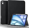 Gexmil Leather Case for iPad Air 11 Inch M3 2025M2 2024,iPad Air 10.9 Inch Case 5th4th Generation 20222020, Top Grain Leather Cover with Pencil Holder,Auto SleepWake,Palm-Print Black