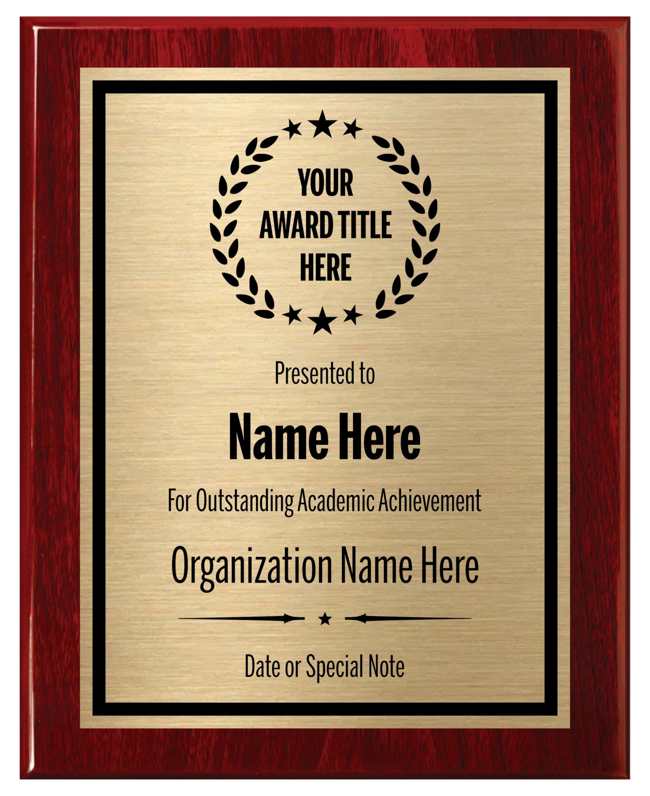 Award Plaques Personalized with Your Text and Title - Engraved Plaque Customized for Employee Appreciation, Recognition, Retirement, Service, Thank
