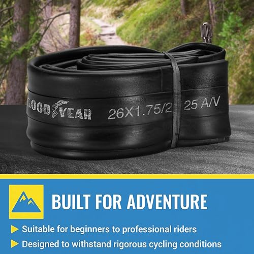 Miniatura 5 de Goodyear Tubo de bicicleta con caucho butílico - Tubos de bicicleta confiables para ciclismo premium