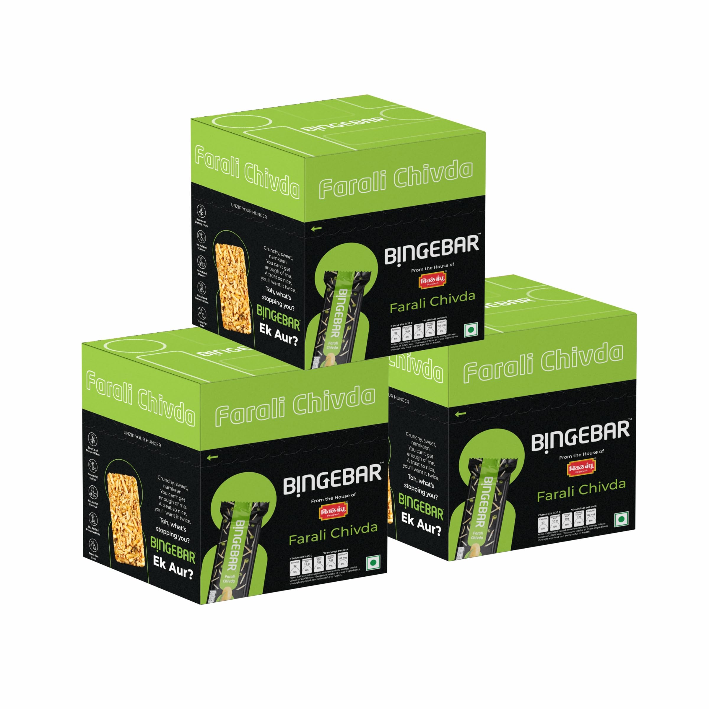 Farali Chivda Bingebar | Innovative Namkeen Snack Bar for Fasts | Pack of 3 (B0D1G3D9C5) Amazon Price History, Amazon Price Tracker