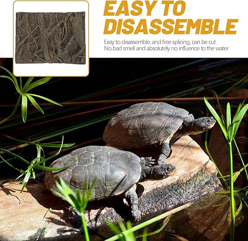 Miniatura 2 de Totority Decoración de fondo de roca Reptil Fibra de vidrio Rock Decoración de fondo, Decoración de reptiles Fondo de piedra Decoración de hábitat