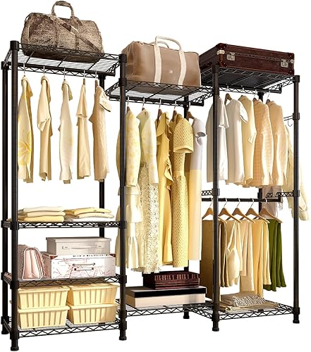 Miniatura 6 de Perchero resistente - Sistema organizador de armario independiente - Organizador de almacenamiento de ropa - Armario portátil con estantes