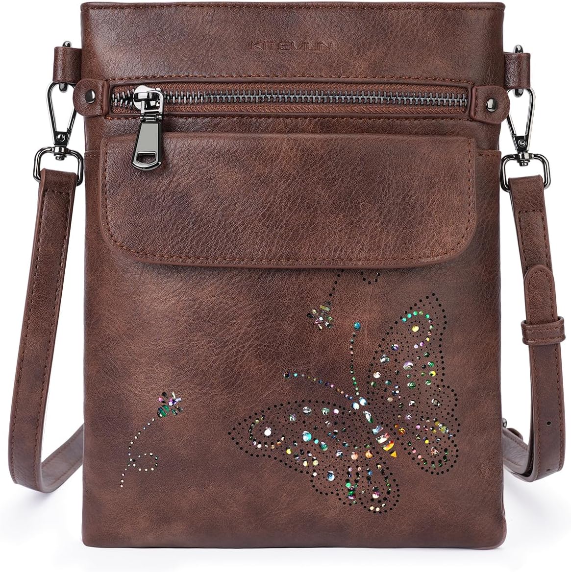 Crossbody Bags for Women Vegan Leather Cross Body Purse with Adjustable Strap Multiple Pockets Shoulder Handbags