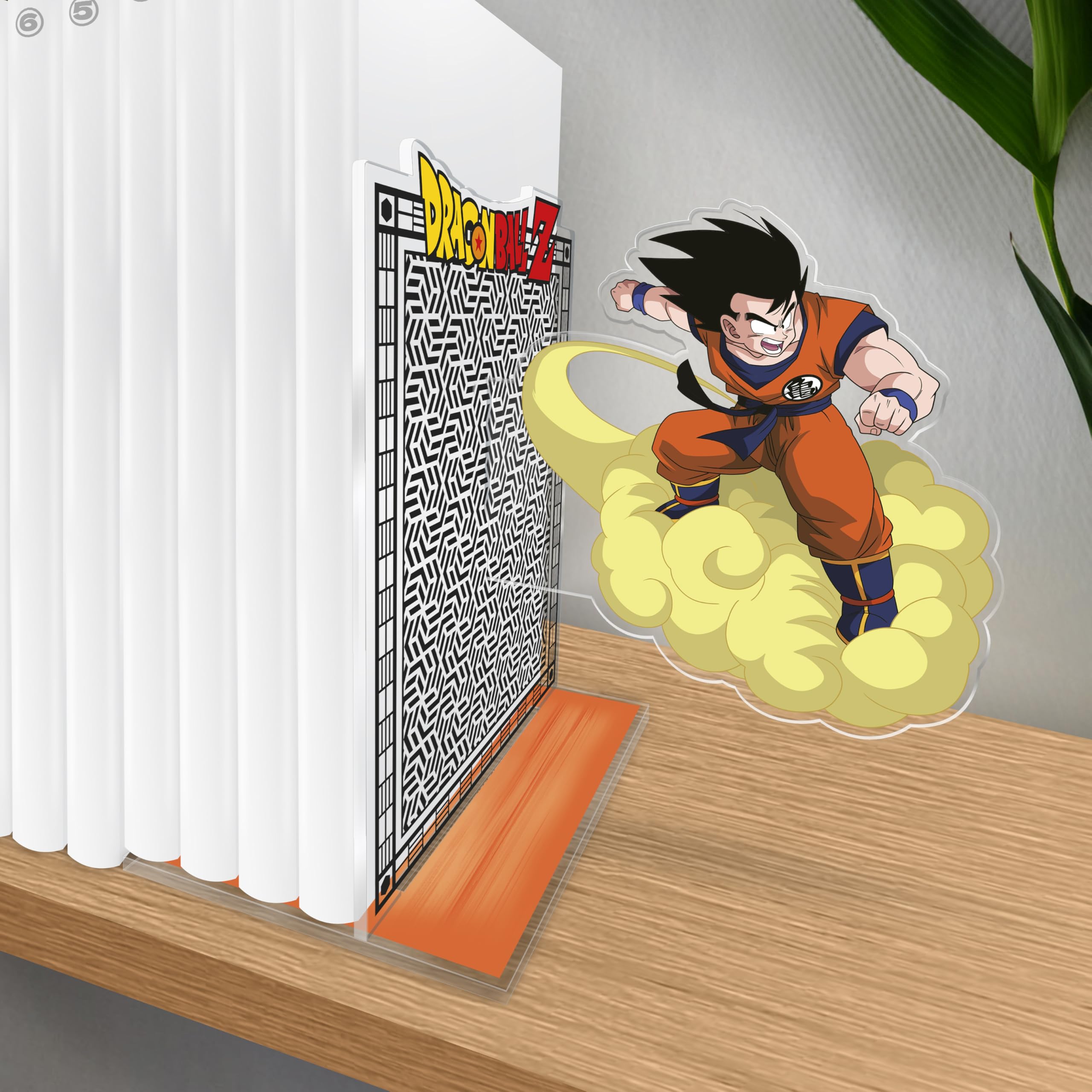 Sujetalibros Dragon Ball Z Goku de acrílico transparente ABYSTYLE para estantes de cómics